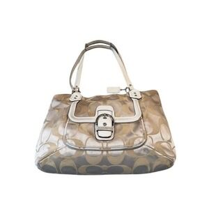 Coach Campbell Belle Carryall Tote Champagne Signature Y2K F25294 EUC
